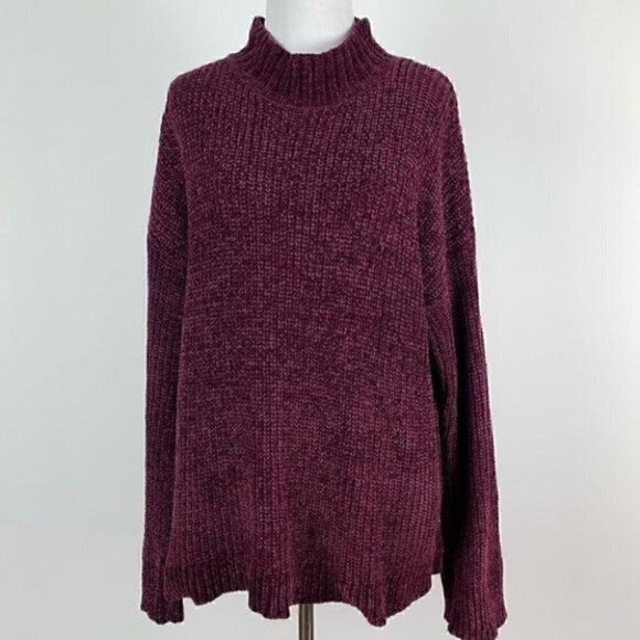 Time and tru sweater size XL 16-18 mock Chinchilla - Picture 1 of 8